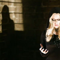Fully clothed teens Dahlia Sky and Charlotte Stokely model in cosplay garb