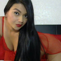 Sexy young Latina Sofia Gomez shows off her hot red lingerie for you