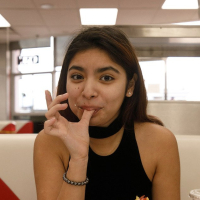 Cute chick Hazel Heart flaunts her tits in the store