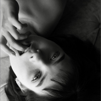 Chanel Fenn in passionate black white photoshoot