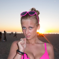 Alice Wonder in the Hot Tub naked and at the Beach