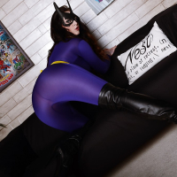 Buxom cosplay babe Harmony Reigns flashing nice melons and tattoos