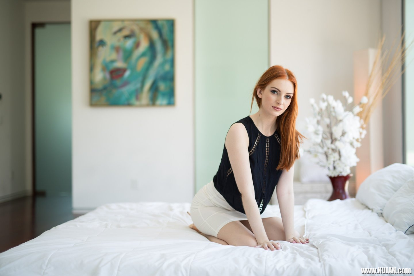 Redhead babe Maya Kendrick gets DPed by two big black hard throbbing cocks - Photo #657564