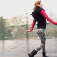 Daphne Klyde and Sandra take a leak together