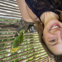 Lovely babe Melena Maria Rya having some fun in the zoo