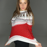 Lovely Melena Maria Rya posing in her new sweater and pantyhose