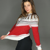 Lovely Melena Maria Rya posing in her new sweater and pantyhose