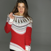 Lovely Melena Maria Rya posing in her new sweater and pantyhose