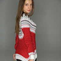 Lovely Melena Maria Rya posing in her new sweater and pantyhose