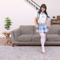 Petite brunette girl Mochi Mona bends over for deep anal fucking