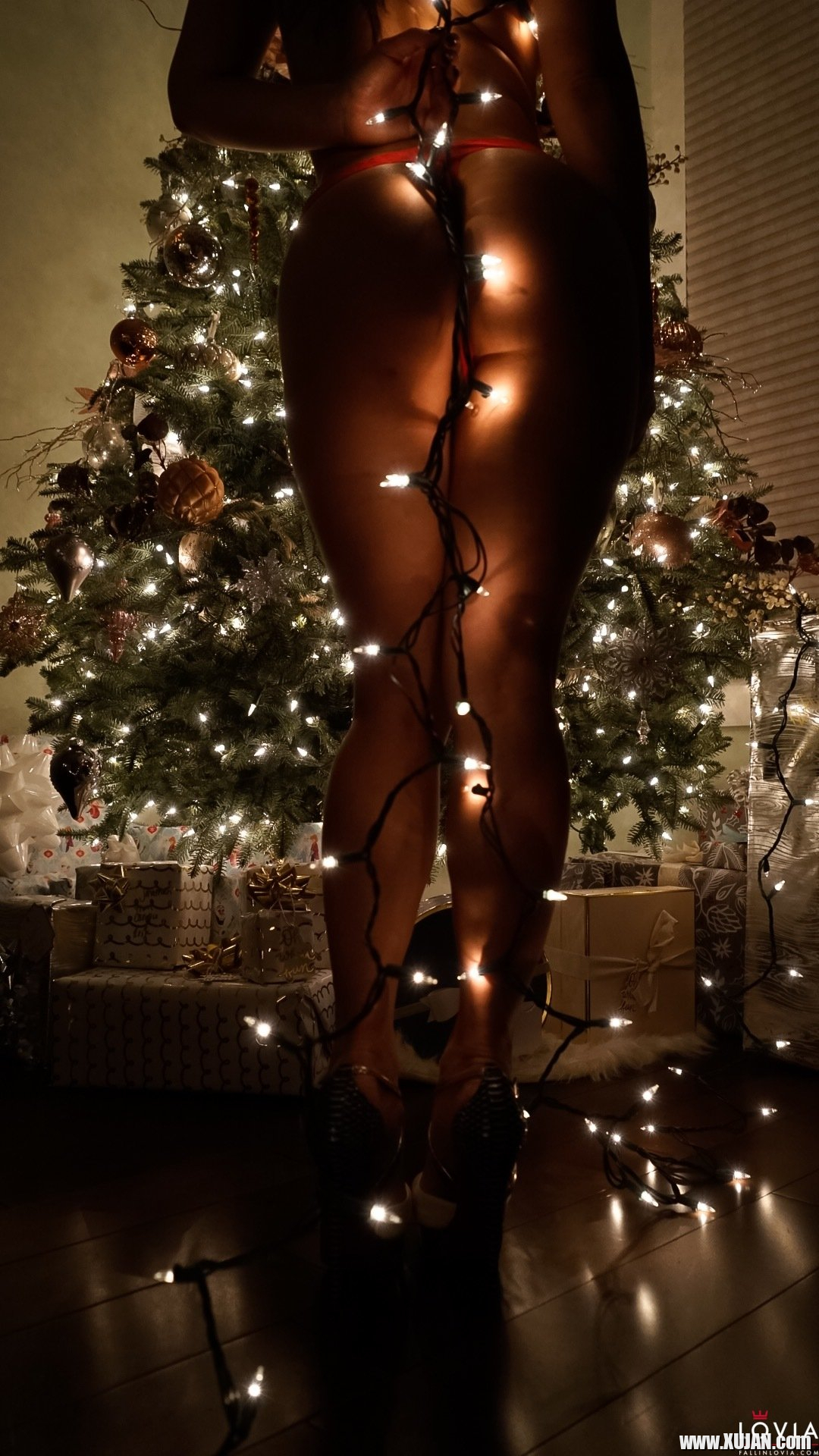 Hot Eva Lovia wraps herself in Christmas lights - Photo #673516