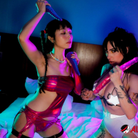 Wild bitches Misha Montana and Marica Hase fooling around with dildos