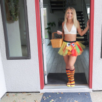 Playful petite blondie Emma Bugg takes hardcore thanksgiving stuffing