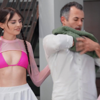 Wild and hot bitches Nicole Aria and Angel Windell sharing same shaft