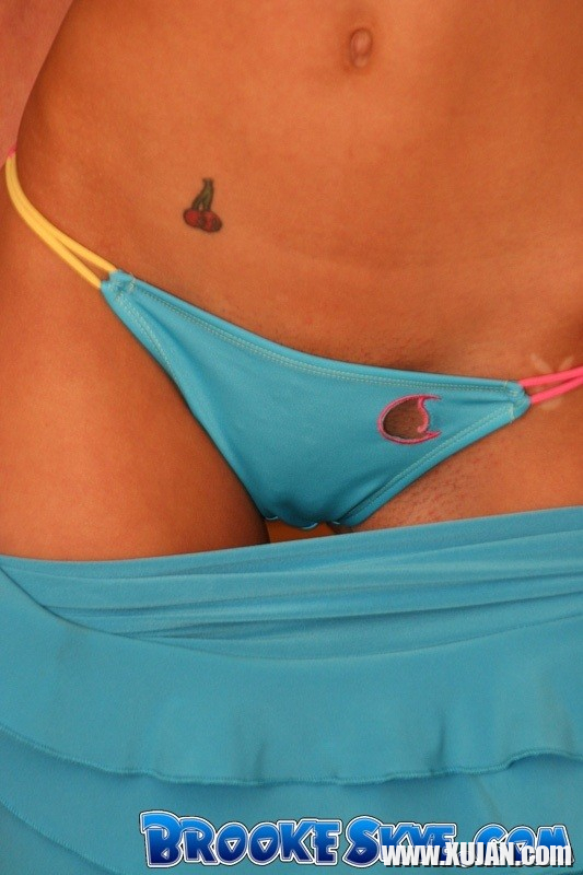 Brooke in a blue skirt and panties - Photo #691218