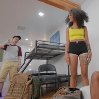 Sexy babes Ariana Aimes and Cali Caliente sharing same throbbing dong