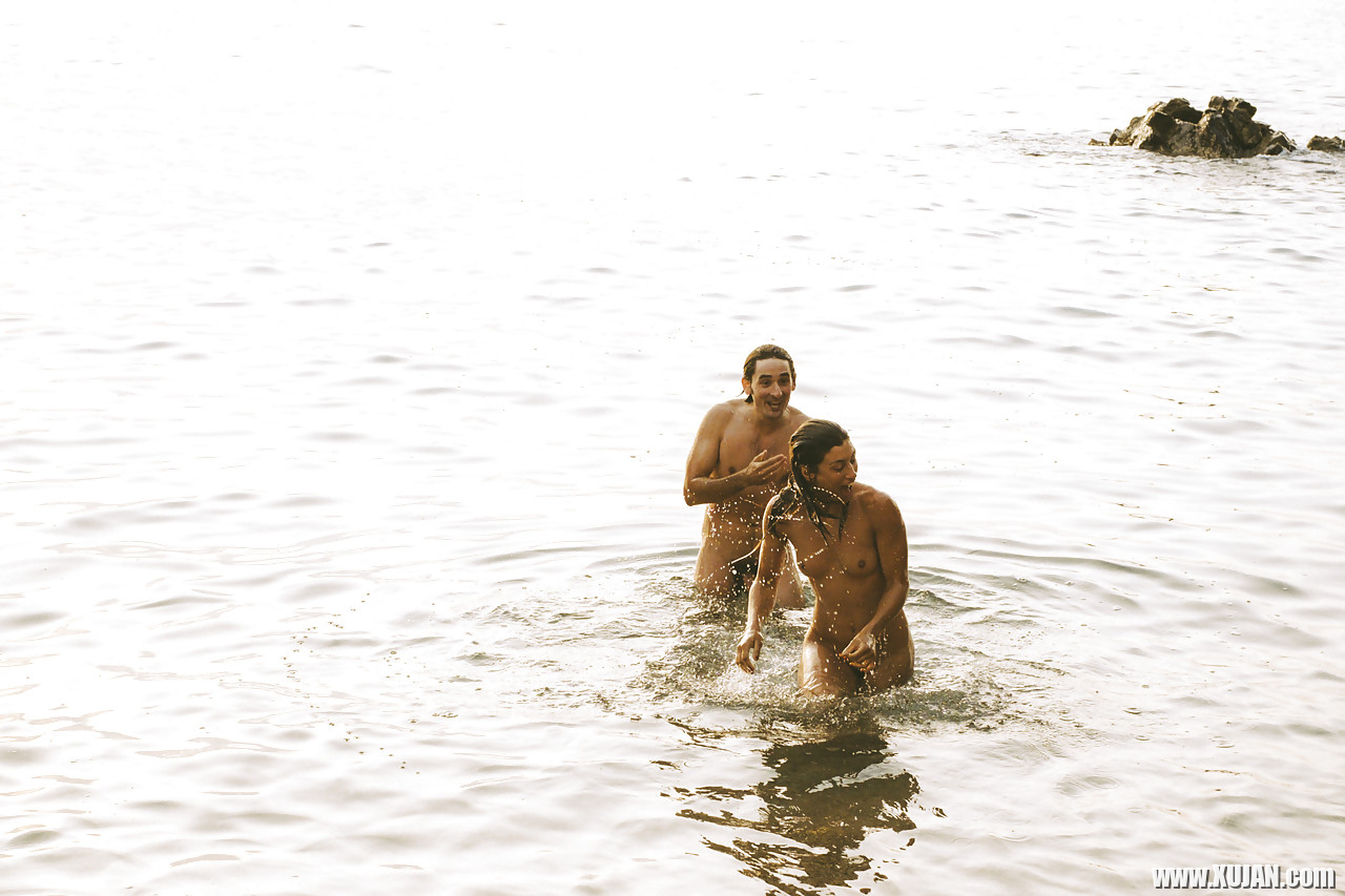 Brunette girl Julia Roca banged doggystyle on the beach by Bel Gris - Photo #696135
