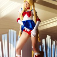Cosplay girl Stacy is fighting evil by moonlight
