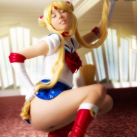 Cosplay girl Stacy is fighting evil by moonlight