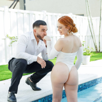 Curvy redhead vixen Madison Morgan sucks and fucks like a true champ
