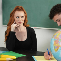 Professor Madison Morgan loves to taste a big cock in the classroom