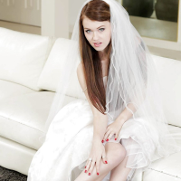 Pornstar Misha Cross spreads just married legs for shaved pussy fingering