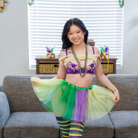Tiny asian vixen Lulu Chu bends over for some intense banging