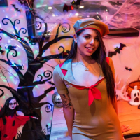 Lena Anderson Gina Valentina and Anny Aurora share cock on Halloween night