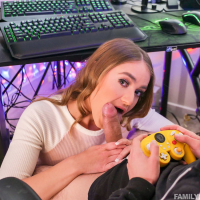 Kenzie Madison Gobbling Gamer Cock