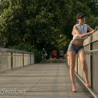 Amazing hottie Jeny Smith reveals her nice ass and pussy outdoors