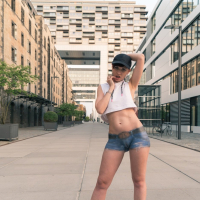 Amazing hottie Jeny Smith reveals her nice ass and pussy outdoors