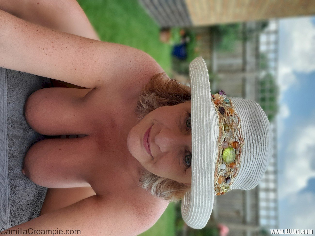 Camilla Creampie loves showing off her big boobs outdoors - Photo #755112