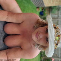 Camilla Creampie loves showing off her big boobs outdoors