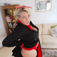 Busty Camilla Creampie showing off her red undies