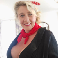 Busty Camilla Creampie showing off her red undies