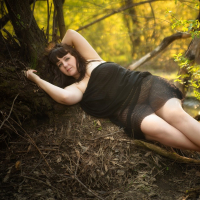 Brunette babe Katrin Porto loves posing naked in the nature