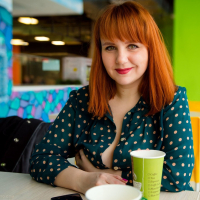 Redhead Katrin Porto showing her big boobs in public