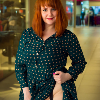 Busty Katrin Porto flashing her Snatch in Public