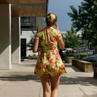Sybil Kuechler wearing cute summer dress