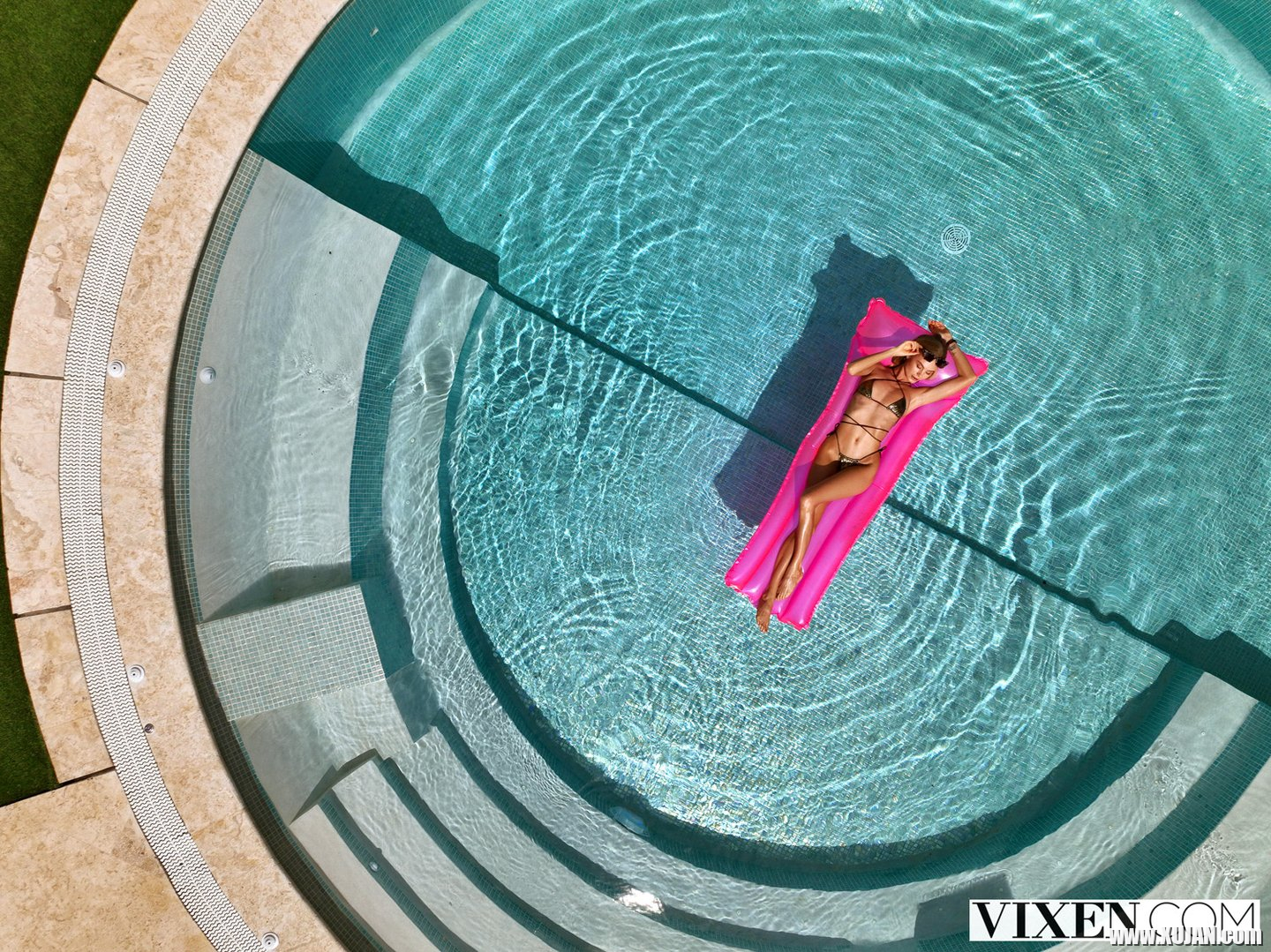 Amazing girl Nancy A loves riding a hard pecker by the pool - Photo #775437
