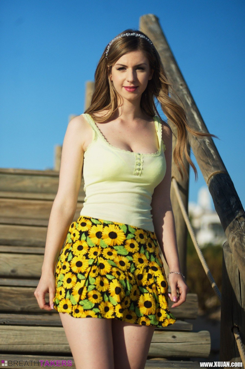Naughty brunette chick Stella Cox revealing her naked curves - Photo #794124