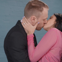 Busty brunette chick Clea Gaultier gets double teamed by lucky dudes