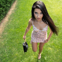 Blindfolded chick Lilly Bella gets her pussy banged by a horny neighbor