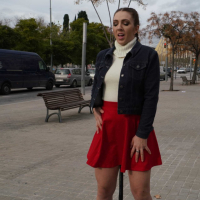Pamela Sanchez sucks a large Cock and squirts