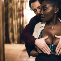 Osa Lovely takes white cock in hot chocolate twat