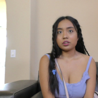 Asian Luna Mills bangs her daddys best friend