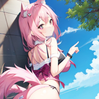 Pink wolf