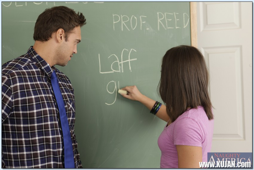 Coed with small tits Mischa Brooks pleases her teacher with her cunt - Photo #838787