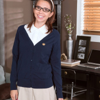Hot brunette teen babe Cece Capella taking afterschool big cock