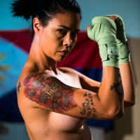 Erotic Babe Dana Vespoli naked in a Locker Room
